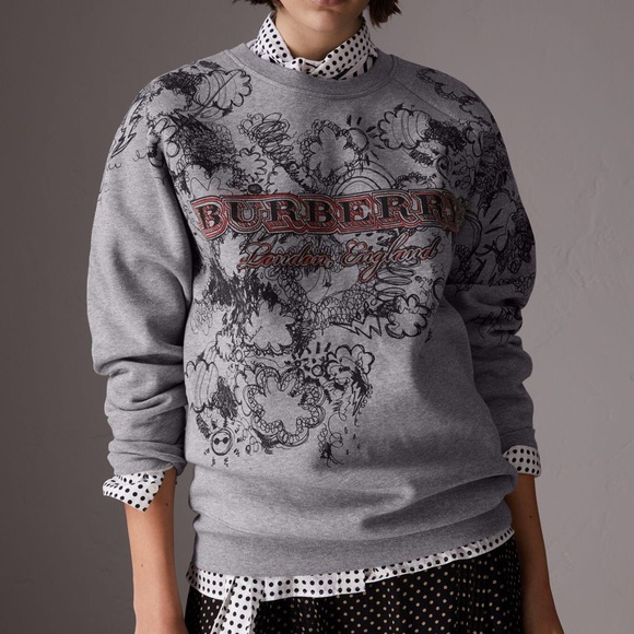 Burberry Sweaters - Burberry Doodle Print Sweatshirt